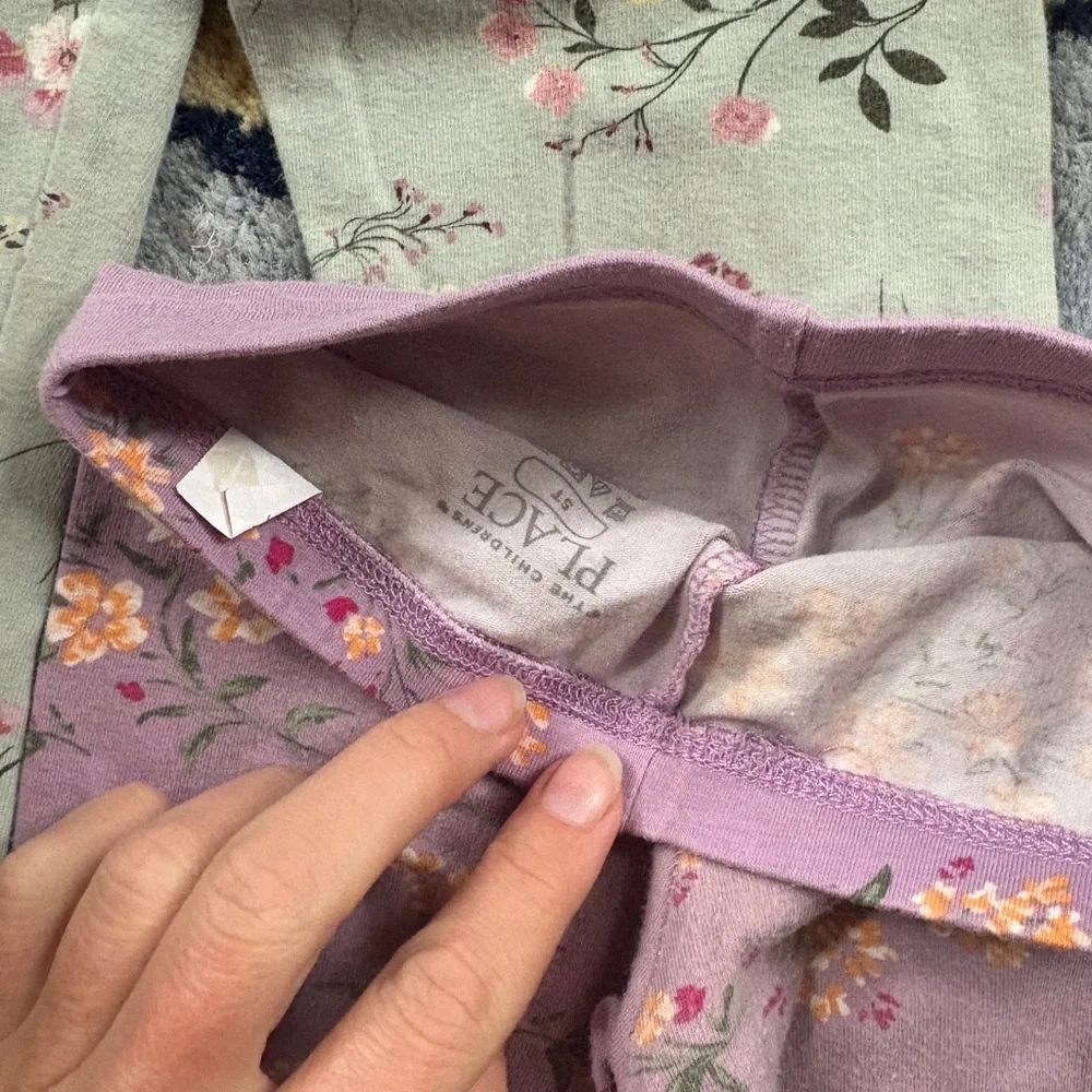 The Children's Place Floral print Leggings Pink, Lavender, bundle lot set 5T